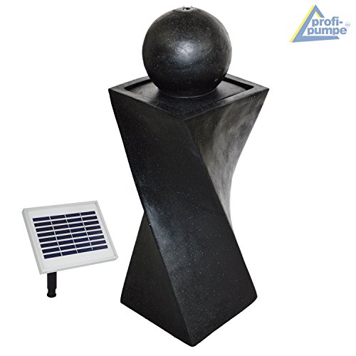 GARTENBRUNNEN BRUNNEN Solar BRUNNEN ZIERBRUNNEN VOGELBAD WASSERFALL GARTENLEUCHTE TEICHPUMPE – SPRINGBRUNNEN WASSERSPIEL für Garten, Gartenteich, Terrasse, Teich, Balkon, sehr DEKORATIV, VERBESSERTES MODELL MIT PUMPEN-INSTANT-START-FUNKTION SOLARTEICHDEKORATION, GARTENDEKO, LED-Solar-Set Wasserbrunnen „GRANIT-BLACK“ mit LED-Beleuchtung GARTENLEUCHTE STEHLAMPE - 7
