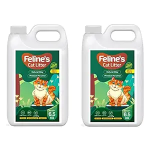 Feline's Cat Litter 13kg 100%Natural( Set of 2 can 6.5kg Each)