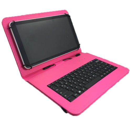 ARCHOS 101c Copper Tablet 25,7 cm 10,1″ Qwertz Tastatur Tablet Tasche 10.1 mit Standfunktion – Deutsche Tastenbelegung – 10 Zoll Pink Tastatur - 3