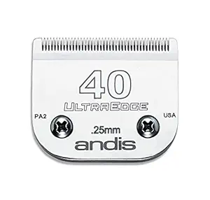 Andis: - UltraEdge Carbon-Infused Steel Detachable Pet Clipper Blade | Can Also be Used with Other Brands of Detachable Type Clippers | Used for Clipping The Face Feet Pads Ears and Tail ? Size 40