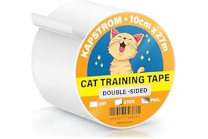 Cat Training Tape - 10cm / 4" Wide, 27.4m / 30yd Long - Cat Scratch Deterrent for Furniture - Double-Sided Scratch Protector Tape Roll - by KapStrom