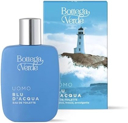 Bottega Verde - Blu d'Acqua, Eau de Toilette, 50 ml, Profumo Uomo, Fragranza Fresca e Avvolgente