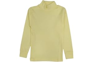 Maglia "Bimbi Sempre" invernale a lupetto per bambino e bambina in caldo cotone interlock, adatto per abbinamenti, per recite, vari colori per ragazzo e ragazza. (10 anni - 140 cm, BS - Giallo)