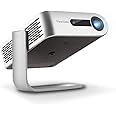 ViewSonic M1 Portable LED Projector for Home & Family Entertainment with Harman Kardon Audio,Silver