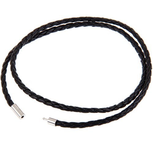Ecloud Shop® 4mm Lederarmband Herrenarmband Armband Leder 3-Reihe CHARMS - 2