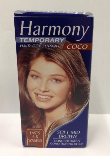 SIX PACKS Harmony Coco Soft Mid Brown Temporary Hair Colourant