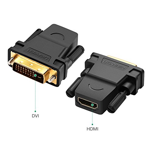 UGREEN DVI auf HDMI Adapter HDMI Buchse auf DVI D Stecker 24+1 HDTV Konverter Adapter bis zu 1080P Full HD Vergoldete Kontakte - 5