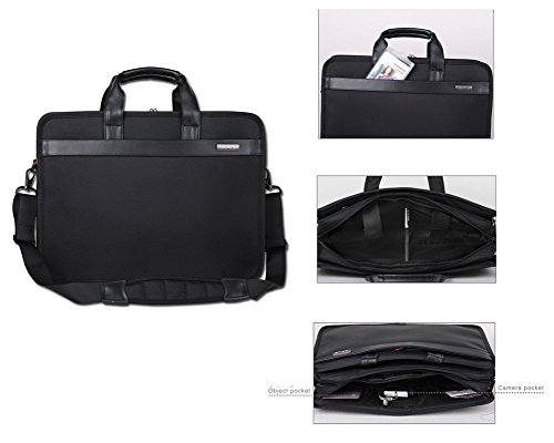 Freebiz 17-Zoll-Laptop-Beutel-Organisator Aktentasche Wasserdichte Laptop-Tasche mit Widen Passend zu 17,3 Zoll bis Gaming-Laptop für Macbook Pro Retina, Asus, Dell, HP, Samsung (17-17,3 Zoll, Schwarz) - 4