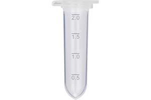 stonylab Micro Provette per Centrifughe, Plastica Trasparente Graduata di Polipropilene da 2ml con Tappo Piatto, Provette da Laboratorio Conical Centrifuge Tubes (2ml, Confezione da 200)