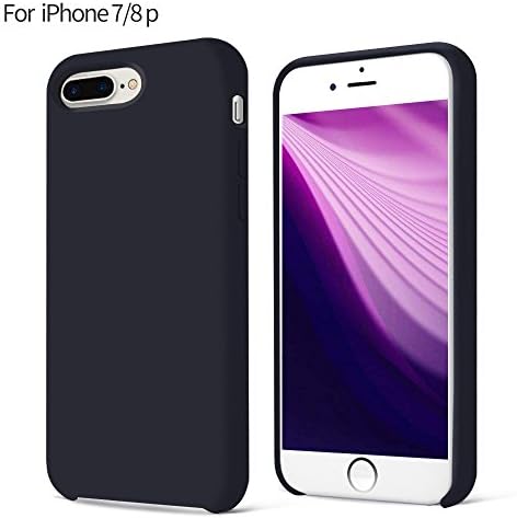 CANI iPhone 8 Plus Case, iPhone 7 Plus Cover Anti Scratch Cover Gel Rubber Case with Soft Microfiber Cloth Lining for iPhone 7/8 Plus Black