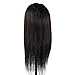 Hairdressing 100% Black Professional Real Hair 22 Inch,CoastaCloud Training Mannequin Head Hairdresser Human Hair with Clamp