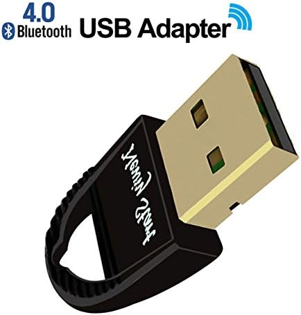 Bluetooth 4.0 USB Dongle Adapter for PC with Window 10 8.1 8 7 XP Vista [Low Energy], Plug and Play for Win 7 and above- Black