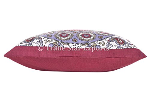 indischen Mandala Kissenbezüge, 16 x 16 Kissen Bezug, Baumwolle, quadratisch, Kissen, ethnischen Sofa Kissen, dekorativer Überwurf-Kissenbezug Pattern-1 - 3