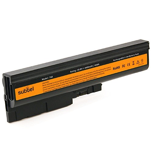 subtel® Akku für Lenovo Thinkpad T61, T500, W500, R500, R60e, R61, R61i, T60p, T61p, SL500 / IBM ThinkPad R60e, T60p, Z60m, Z61e – 4400mAh Ersatzakku für Battery 41, 42T4670, 40Y6797, 92P1131 […] - 2