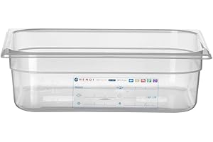 HENDI Contenedor de almacenamiento Gastronorm 1/2 - HACCP - Transparente - 6.5 L - 325x265x(H) 100 mm
