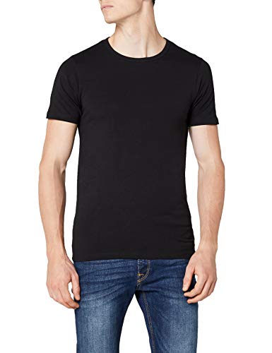 Jack & Jones Jones - Camiseta de manga corta con cuello redondo para hombre, Black C N 010, Medium