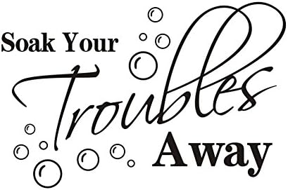 Restly "Soak your troubles away."English Proverbs Wall Stickers Decor Bathroom Wall Stickers Decor