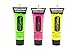 Paint Glow UV Neon Face and Body Paint 10 ml - Pack of 3