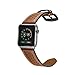 Produktbild QHJ Für Apple Watch Serie 4 Armband 38MM / 40MM,Accessories Ersatz Fitness Armband und Uhrenarmband,Echtes Leder Uhrenarmband Ersatz Armband (Braun)