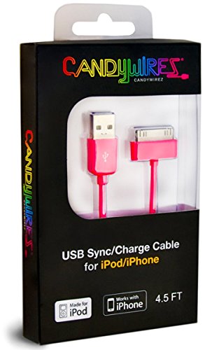 »CandyWirez« USB Aufladekabel für Apple iPhone, iPad und iPod! (PINK)