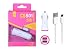 Produktbild One plus 1/2,4 A 2 Slot KFZ-Ladegerät mit Micro-USB-Kabel, Weiß/Pink