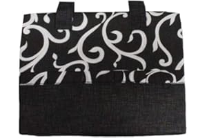 Russo Tessuti Copriforno Copri Forno Cucina 46x35 B&A Fantasia Ghirigori Beige Grigio Nero -Nero