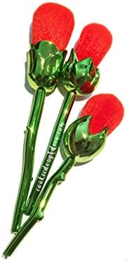 Enchanted Rose Makeup Brushes Powder brush set x 3 by Cookie Dough Deco ® (SET 1)