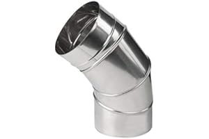 ARMAR TRADING LTD Acero Inoxidable Ajustable Codo 90 45 Grados Chimenea Forro Doblar Tubo - 300mm