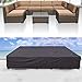 Produktbild JS-YHLUSI Schutzhülle, Draussen Rattanmöbel Staubschutz (Upgrade), 210D Oxford Tuch Wasserdicht Anti-UV, Passend für Terrasse,Black,315 * 160 * 72cm