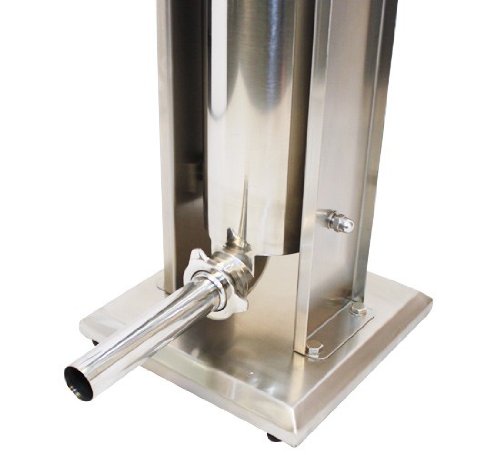 RICOO Wurstfüller RWH-05 Wurstfüllmaschine Wurstmaschine Wurstfüllgerät Handwurstfüller *5Liter Fassungsvermögen + 2-Gang Getriebe + inkl 4 Füllrohre + Material V2A Edelstahl + inkl 2 Ersatzdichtungen - 3