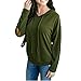 Produktbild Oberteil Tops Damen Langarmshirt Langarm t-Shirt Rundhals Falten Casual Stretch Tunika Top Shirts für Herbst & frühling lose asymmetrisch Sweatshirt Pullover Bluse Oberteile Armee-Grün,5XL