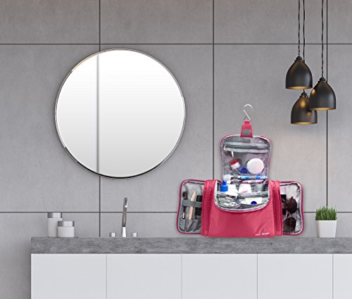 Travando ® Premium XXL Kulturbeutel zum Aufhängen | Extra Große Kulturtasche für Damen mit extra vielen Fächern | Waschtasche | Beauty Case | Kosmetiktasche | XL Waschbeutel | Reise Toilettentasche - 7