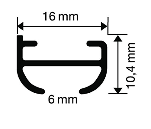 GARDUNA 120cm Schleuderschiene Gardinenschiene Vorhangschiene, Aluminium, silber, hochwertig eloxiert, 1-läufig - 5