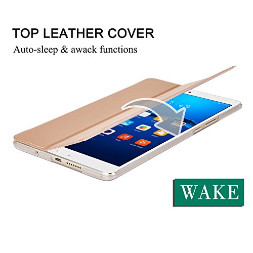 Huawei MediaPad M3 8.4 Hülle, IVSO Ultra Schlank Superleicht Ständer Slim Leder zubehör Schutzhülle für Huawei MediaPad M3 8.4 Tablet-PC perfekt geeignet (Slim-Golden) - 4