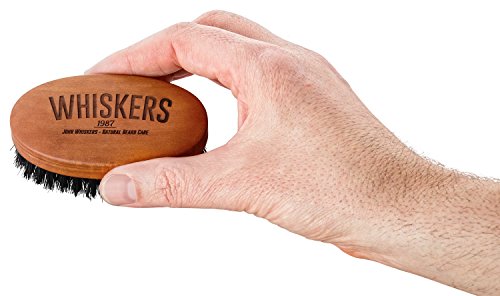 John Whiskers Bartbürste mit reinen Wildschweinborsten – Qualität Made in Germany – ca. 90x50mm – Härtegrad Medium – Perfekte Bart – und Vollbart-Pflege - 6