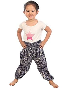 Lofbaz Kinder Hippie Boho Hose Aladdin Pirate Bohemian Baggy Hosen