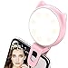 Produktbild Selfie Ring Licht - Clip auf Telefon Selfie Light [32 LED] für Kamera [Akku] Selfie LED Kamera Licht für iPhone iPad Samsung Galaxy Fotos Handys, Tablets, Laptops (Pink)