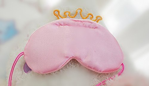 Seide Schlaf Maske Plüsch Augen Maske Krone lange Wimpern für Mädchen -Pink - 2