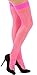 Produktbild Krautwear Damen Strumpfhose Offen Netzstrümpfe Halterlose Netz Straps Strümpfe Elegant Sexy Netzstrumpfhose Hoher Bund Schwarz Rot Weiss Neon Pink Grün Kostüm Fasching Karneval 80er (149-pink)