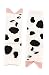 La Vogue 2pcs Girls Cartoon Prints Knitted Leg Warmers Cow One Size
