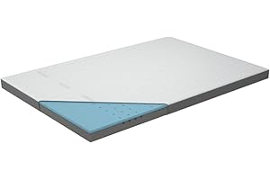 Genius Eazzzy Topper Deluxe 140 x 200 x 9 cm H2 H3 - Tope ortopédico para colchón y Cama con somier de Espuma de Gel, 140 x 200 cm, para alérgicos, Incluye Funda