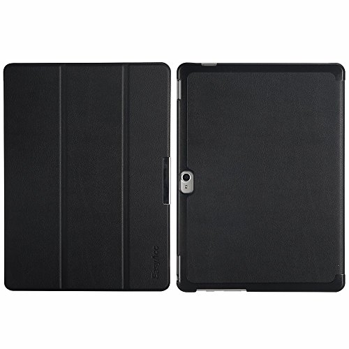 EasyAcc Huawei MediaPad M2 10.0 Hülle Case Tasche PU Leder zubehör hüllen für Huawei MediaPad M2 WiFi 25,4 cm (10 Zoll)/ Huawei MediaPad M2 Standard 25,4 cm (10 Zoll)/ Huawei MediaPad M2 LTE 25,4 cm (10 Zoll) Smart Cover mit Auto Sleep Wake up / Standfunktion (Schwarz, Kunstleder, Ultra dünn) - 9