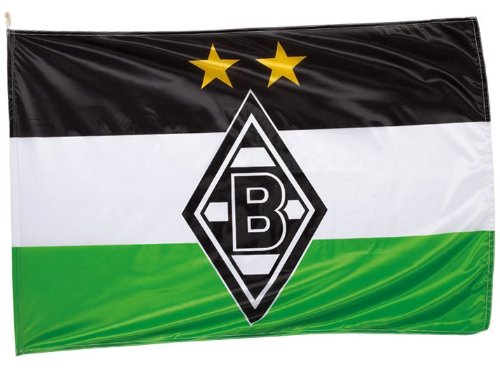 VFL Borussia Mönchengladbach Herren Fohlenelf-Artikel-Hissfahne Raute x Flagge, Mehrfarbig, 150 x 100 cm