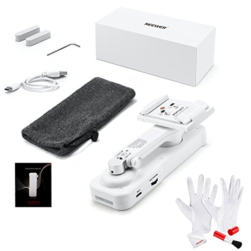 Neewer Gimbal Stabilizzatore 2 Assi Portatile per Smartphone & Kit di Pulizia per iPhone 7 Plus 7 6s 6s Plus Samsung S5 S6 Edge Plus YotaPhone Huawei & Altri Cellulari da Massimo 5,5 Pollici (NW-2AG200)
