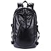 Produktbild Herren-Rucksack, PU-Leder für Schule, College, Laptop, Computer-Rucksack, Tagesrucksack, wasserdicht, Reißverschluss für Weihnachten, Party, Reisen, Schule, Business, Outdoor, Schwarz, Free Size