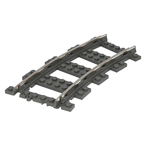 Preisvergleich Produktbild LEGO® Eisenbahn, Schiene 9V Kurve Dunkelgrau (Altgrau)