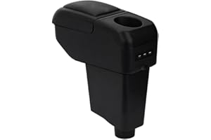 ZENVI Braccioli Compatible with Renault Dacia Captur Braccioli 2013-2016 Console Centrale Organizer Immagazzinaggio Scatola Doppio Spazio Archiviazione e 6 porte USB