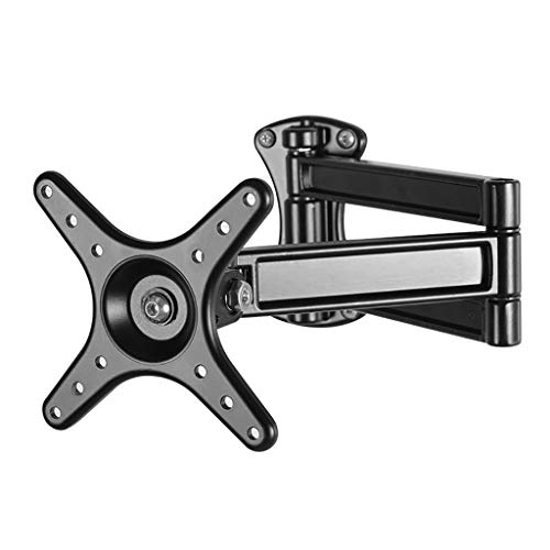 Preisvergleich Produktbild FKTVSTAND Aluminiumlegierung Universal Dreh Teleskop Wandhalterung TV Halterung Für 10-27 '' TV / Display (Farbe : SCHWARZ)