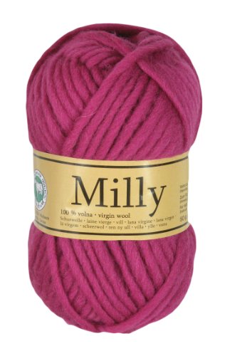 Filzwolle MILLY 50 g #48 magenta, Wolle zum Strickfilzen 100% Schurwolle