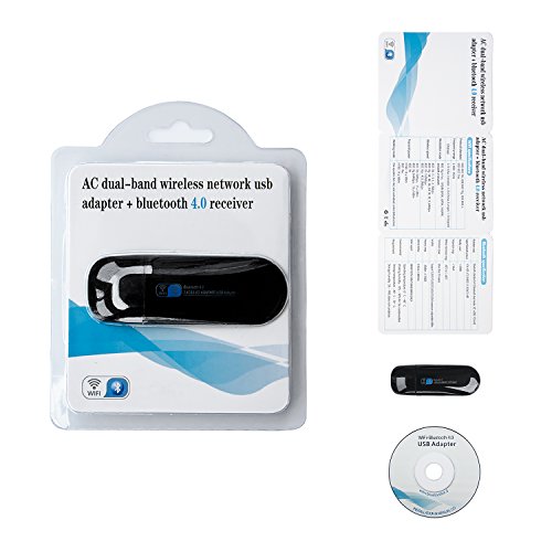 iFun4U Dualband WLAN Bluetooth 4.0 USB AC Adapter (5.8/433mbps + 2,4G/150Mbps) für PC/Mac - 6